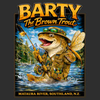 Barty The Trout  - Cloke Mens Outline Tee Design
