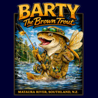 Barty The Trout - AS Colour Mens Block Oversized Tee Design