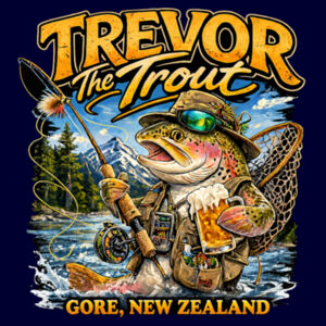Trevor The Trout - AS Colour Mens Block Oversized Tee Design