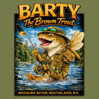 Barty The Trout - JB's Mens Fleecy Hoodie Design