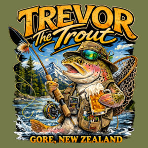 Trevor The Trout - JB's Mens Fleecy Hoodie Design