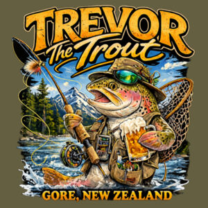 Trevor The Trout - Cloke Mens Origin Hoodie Design