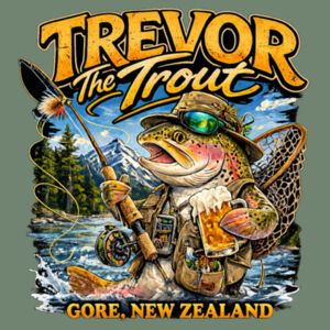 Trevor The Trout Hoodie Design