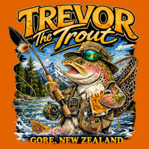 Trevor The Trout Hoodie Design