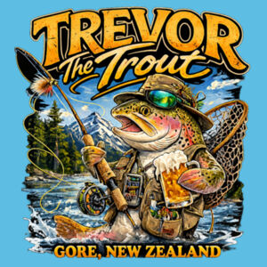 Trevor The Trout Hoodie Design