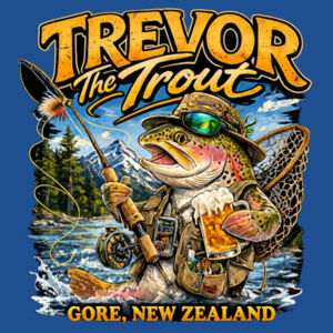 Trevor The Trout Hoodie Design