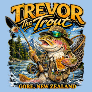 Trevor The Trout Hoodie Design