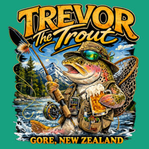 Trevor The Trout Hoodie Design