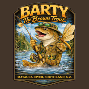 Barty The Trout - AS Colour Stock Canvas Cap Design