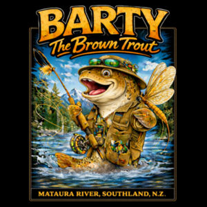 Barty The Trout - Cloke Mens Pocketless Hoodie Design