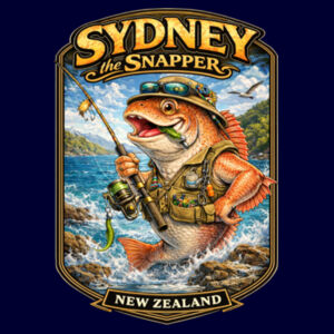 Sydney The Snapper - AS Colour Mens Block Oversized Tee Design