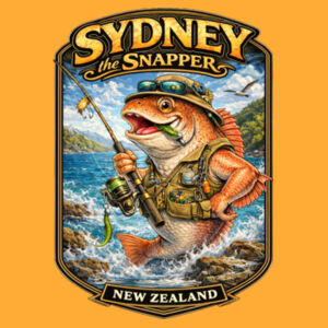 Sydney The Snapper - Gildan Youth Heavy Cotton T-Shirt Design