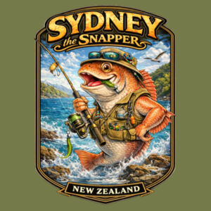 Sydney The Snapper - JB's Mens Fleecy Hoodie Design