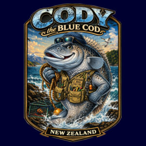 Cody The Cod - AS Colour Mens Block Oversized Tee Design