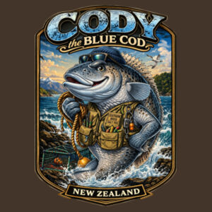 Cody The Cod - AS Colour Mens Block Tee Design