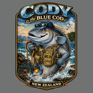 Cody The Cod - AS Colour Womens Box Tee Design