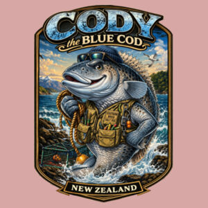 Cody The Cod - AS Colour Womens Maple Faded Tee Design