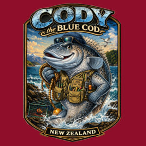 Cody The Cod - AS Colour Youth Staple Tee Design