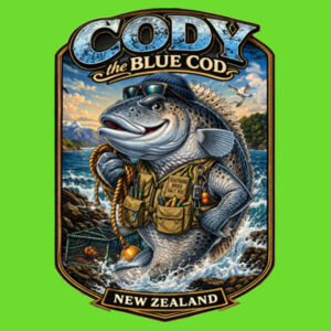 Cody The Cod - Gildan Youth Heavy Cotton T-Shirt Design