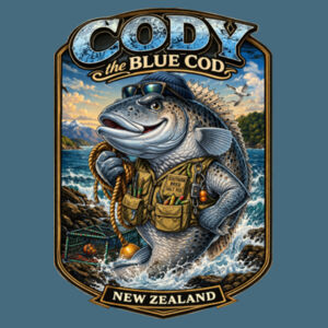 Cody The Cod - Cloke Mens Origin Hoodie Design