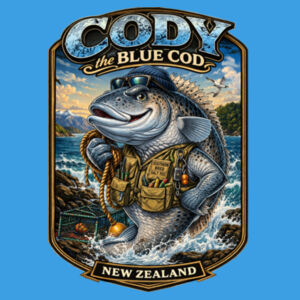 Cody The Cod - Cloke Kids Origin Hoodie Design