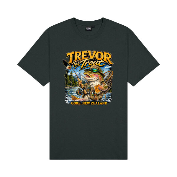 Trevor The Trout  - Cloke Mens Outline Tee Thumbnail