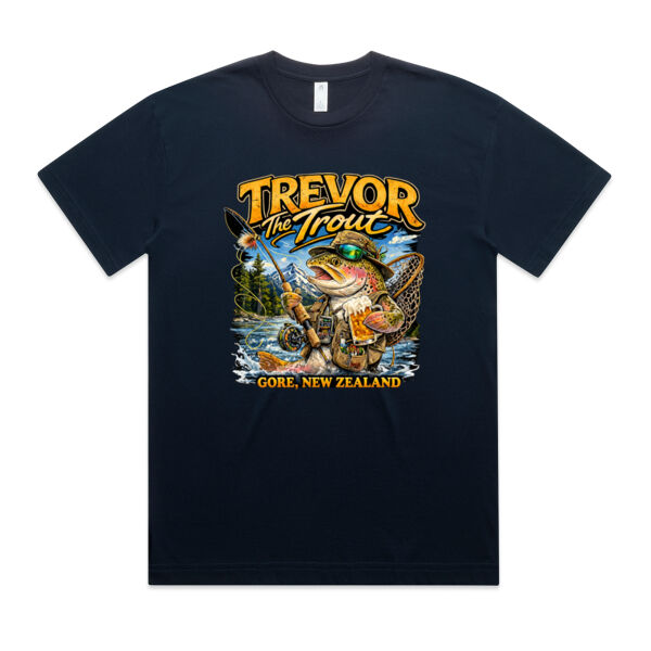 Trevor The Trout - AS Colour Mens Block Oversized Tee Thumbnail