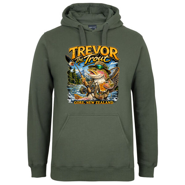 Trevor The Trout - JB's Mens Fleecy Hoodie Thumbnail