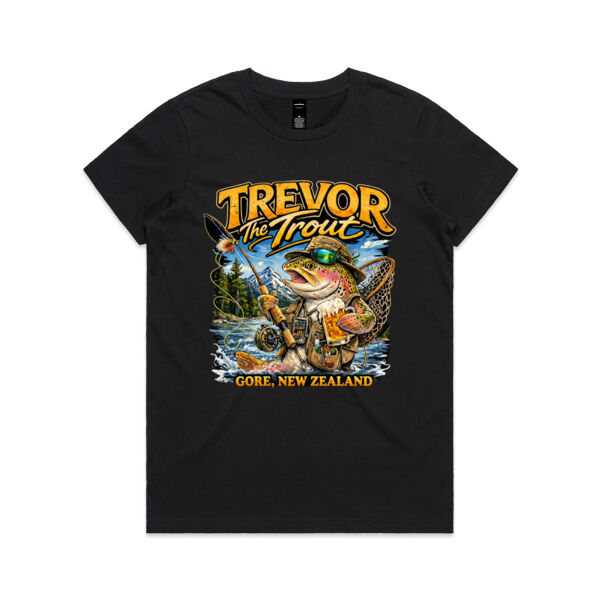 Trevor The Trout - AS Colour Womens Maple Tee Thumbnail