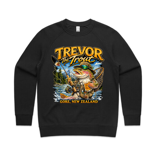Trevor The Trout - AS Colour Womens Supply Crew Thumbnail