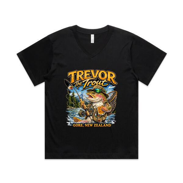 Trevor The Trout V Neck Thumbnail