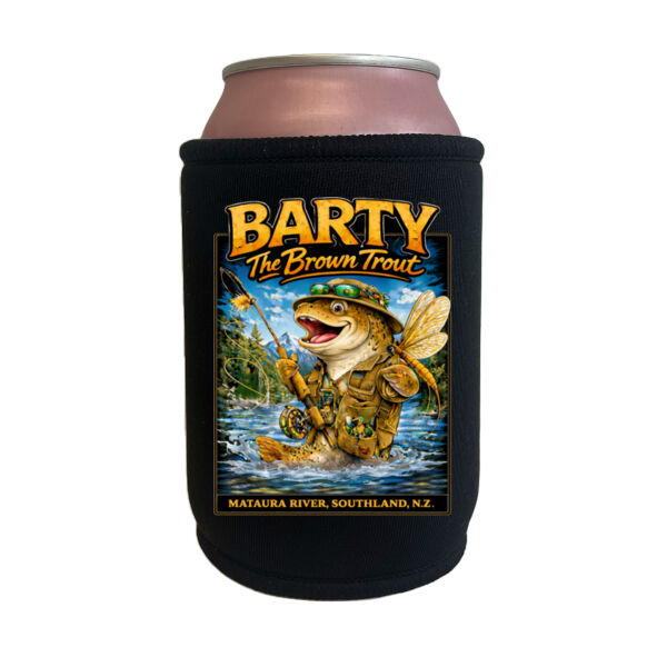 Barty The Trout - Black Can Cooler Thumbnail