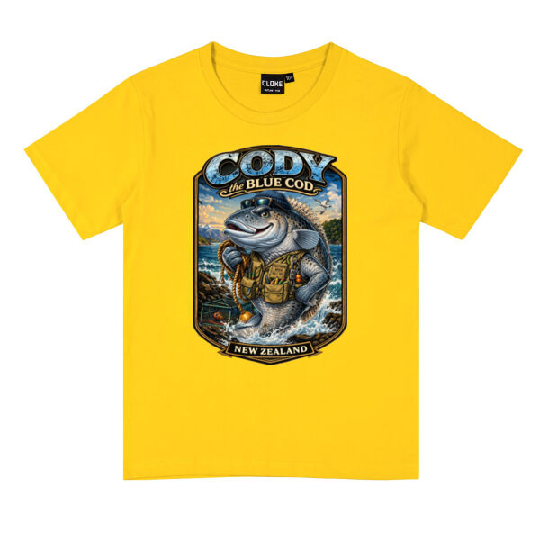 Cody The Cod - Cloke Kids Outline Tee Thumbnail